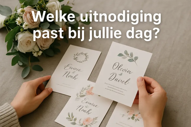 Welke uitnodiging past bij jullie dag?